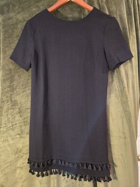 VICI Black Short Sleeve Dress with Tassel Trim